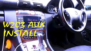 Mercedes C class W203 Aux Install  Easy [upl. by Ettennig]