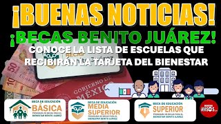 🔴INFORMACIÓN PARA TODOS🔴CONOCE LA LISTA DE ESCUELAS QUE RECIBIRAN SU TARJETA DEL BIENESTAR 🔴😮 [upl. by Inej]