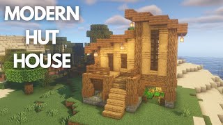 How to build a Modern Hut House Minecraft [upl. by Noirda]