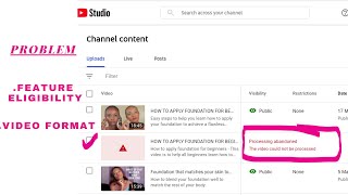 How To Fix quotProcessing Abandoned The Video could not be processedquot  2021 [upl. by Sophie]