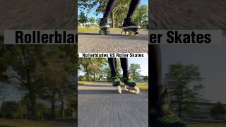 Rollerblades VS Roller Skates 🔥😱 skating tips freestyle shorts [upl. by Nodnyl]