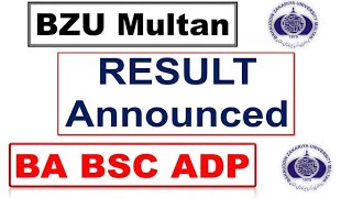 BZU BA BSC Result 2024 Announced [upl. by Onavlis25]