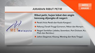 Ribut petir hujan lebat dijangka landa di enam negeri [upl. by Hna]