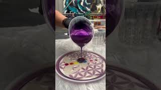 Make a Chakra resin pour with us shorts [upl. by Ingaborg]