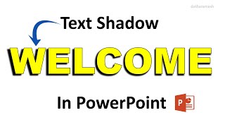 How to Add Shadow to Text In PowerPoint [upl. by Nerta]