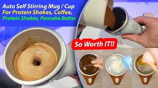 Automatic Stirring Coffee Mug Self Stirring Cup  For Protein Shakes Pancakes Tea Coffee [upl. by Murdock]