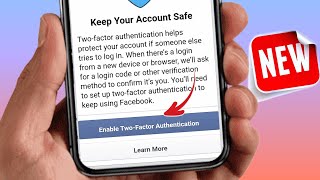 How to fix Enable Two Factor Authentication Facebook Problem  Keep your Account Safe Facebook 2024 [upl. by Nesnah660]