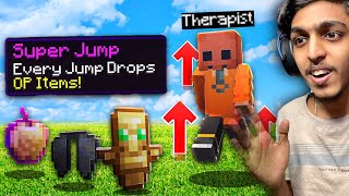 Minecraft But Jumping Drops OP Items😮😮 [upl. by Anirac]