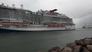 Carnival Celebration Departing Miami before tropical storm caused by Hurricane Milton [upl. by Egbert]