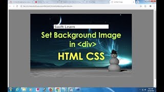 How to add background image in div in HTML using CSS [upl. by Mairym458]