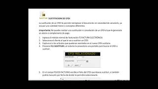 15 SUSTITUCION DE UN CFDI O FACTURA [upl. by Anayk]