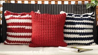 Crochet Outdoor Nautical Pillows Pattern  EASY  The Crochet Crowd [upl. by Simmonds]