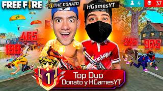 JUGUE FREE FIRE CON UN YOUTUBER RETIRADO  TheDonato y HGames 😱 [upl. by Prussian]