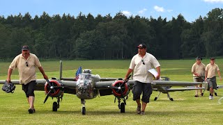 20ft B25 Together With Two Giant Messerschmitt Bf109 G [upl. by Nawram]