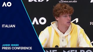 Jannik Sinner Press Conference in Italiano  Australian Open 2024 Third Round [upl. by Nytsirc]