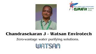 Startup Snapshot  Watsan Envirotech  Water Sustainability  CLIMAFIX 2022 [upl. by Cheke]