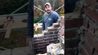 Doing a chimney and i￼t’s only still standing because of mother nature Masonry Brick Chimney ￼ [upl. by Hiasi285]