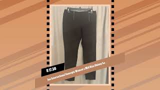 Inc International Concepts Womens Mid Rise Skinny Leg Ponte Pants Black 8P NWT [upl. by Whitver25]