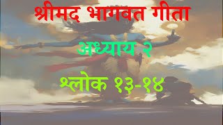 Shrimad Bhagwat Geeta Adhyay 2 Shloka 13 14 Sankhya Yog [upl. by Ahtnama185]