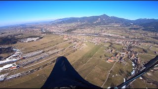 Hike and fly am Brauneck mit Starkwindlandung Feb 2021 [upl. by Herman]