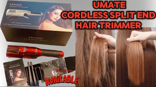 Umate cordless split End Hair trimmer  safey trim split ends and damaged hair ends in minutes [upl. by Any277]