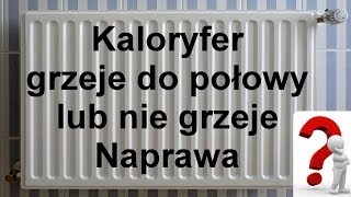 Kaloryfer nie grzeje lub tylko do połowy  Naprawa [upl. by Eirellav]