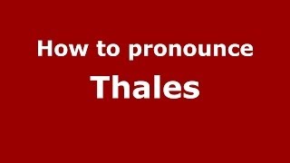 How to pronounce Thales Brazilian PortugueseBrazil  PronounceNamescom [upl. by Nieberg483]