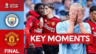 Manchester City v Manchester United  Key Moments  Final  Emirates FA Cup 202324 [upl. by Aicilegna]