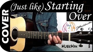 JUST LIKE STARTING OVER  John Lennon 👓  GUITAR Cover  MusikMan N°065 [upl. by Nicks926]