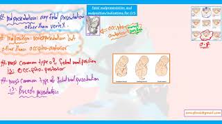 fetal malpresentation and malposition plus indications of cesarean section notes for AMC MCQ exam [upl. by Emerej634]