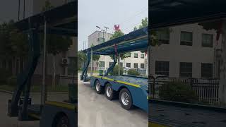 23axles Transport Tractor Towing Double Deck Hydraulic Lifting SUV Car CarrierLowbed Semi Trailer [upl. by Migeon]