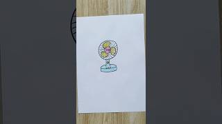 How to draw a fan easy step by step fan drawing art satisfying [upl. by Cattier37]