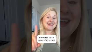 Singing hack Eliminate a nasally sound when you sing singingtips vocalcoach vocalexercises [upl. by Atirihs200]