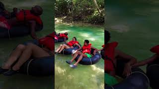 Tubing down the ice cold River water in StAnn shortsvideo falls adventurevacation trendingshort [upl. by Wernsman]