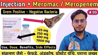 Injection Meromac  Meropenem Use In Hindi  Deepak PharmacisT [upl. by Vey]