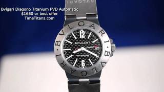 BVLARGI BULGARI Diagono Automatic Carbon Titanium PVD [upl. by Nanette]