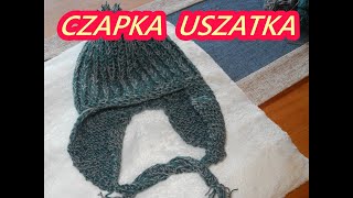 CZAPKA NA DRUTACH USZATKA🧡💥na drutach dla dzieckaMODNADla początkujących nr125 [upl. by Sylirama]