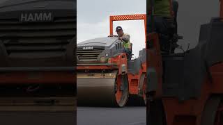 ASPHALT CHOREOGRAPHY asphaltpavement construction asphaltcontractor [upl. by Ardnik]