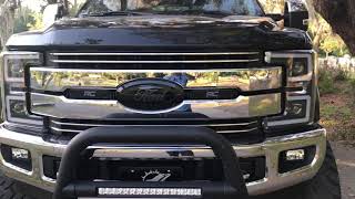 Review of the new 20172018 Ford F250  F350  F450 ANZO Projector Plank Style Switchback Headlights [upl. by Nomyar324]