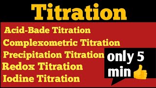 Titration short trick key type AcidBase complexometric precipitation Redox IodineUrdu Hindi notes [upl. by Ahsiek]