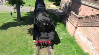 Historische Eisenbahn Frankfurt Köf2 und 01 118 mit Sonderzug auf der Hafenbahn [upl. by Auqinehs411]