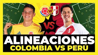 Posibles Alineaciones Colombia vs Perú  Fecha 7 Eliminatorias Mundial 2026 🇨🇴🇵🇪🏆 [upl. by Gilud179]