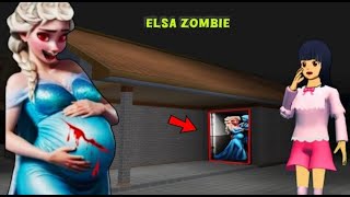 Elsa Zombie Haunting in Secret horror places 😱 Sakura School Simulator Story 👺 [upl. by Rj]