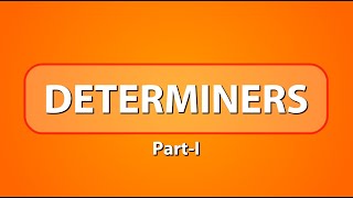 DeterminersPart I  Determiners in English Grammar Class 8 [upl. by Willing]