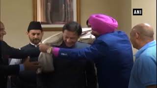 Navjot Singh Sidhu meets facilitates newly elected Pakistan PM Imran Khan [upl. by Eutnoj]