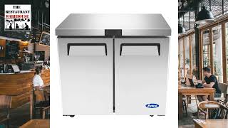 Atosa USA MGF36RGR 36 Inch Two Door Undercounter Refrigerator restaurantequipment [upl. by Esina]