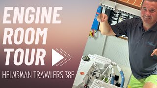 Engine Room Tour  Helmsman Trawlers 38E Pilothouse [upl. by Wash]