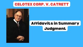 Celotex Corp v Catrett Explained [upl. by Arva]