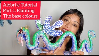 Alebrije Tutorial Part 1 Painting the base colours [upl. by Imeaj]