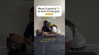 Move 2 pencils ✏️ to form 4 triangles 🤣🤣🤣 Trivia Comedy TBFunnyASF [upl. by Leelaj]